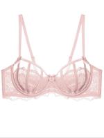 Women's Bow Decor Floral Lace Bra, Adjustable Strap Push Up Bra Lingerie Top, Elegant Lingerie for Women, Soft Comfortable Br...