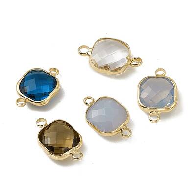 Transparent K9 Glass Connector Charms