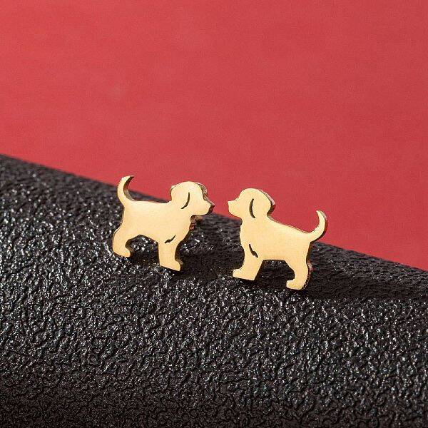 Stainless Steel Small Animal Stud Earrings for Women
