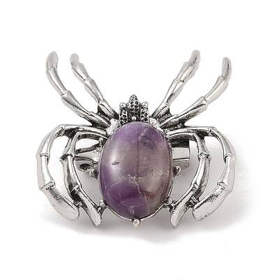 Natural Amethyst Brooches