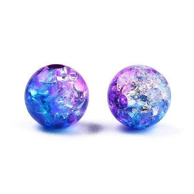 Transparent Crackle Acrylic Beads