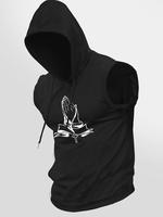 Men's Cartoon Print Hooded Vest, Regular Fit Casual Sleeveless Hoodie Vest for Summer, Fashion Men's Clothes for Daily Wear, ...