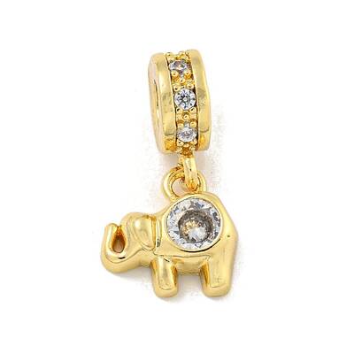 Brass Micro Pave Clear Cubic Zirconia Pendants