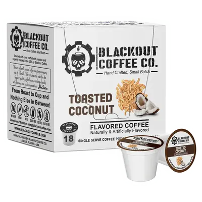 Toasted Coconut Flavored Coffee Pods 18CT