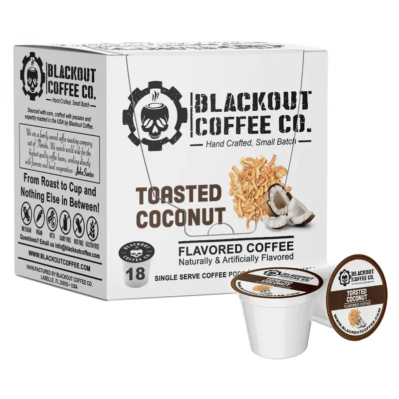 Toasted Coconut Flavored Coffee Pods 18CT