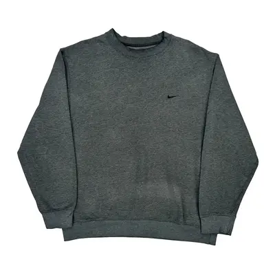 Nike Sweatshirt - XL Grey Cotton Blend
