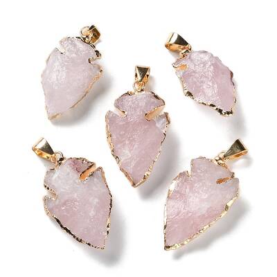 Raw Rough Natural Rose Quartz Pendants