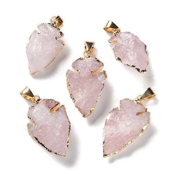 Raw Rough Natural Rose Quartz Pendants