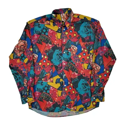 Abstract Pattern Unbranded Graphic Patterned Shirt - Large Multicoloured Cotton