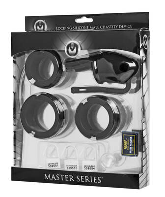 Sados Shadow Locking Silicone Male Chastity Device