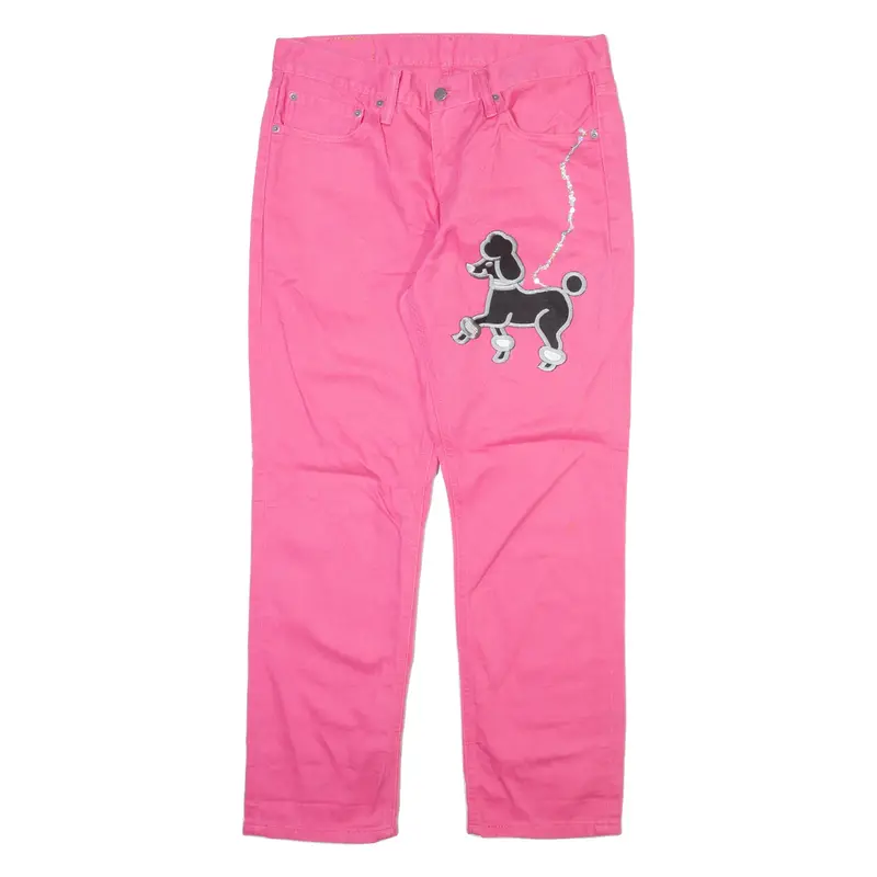 LEVI'S 541 Jeans Customised Mens Pink Athletic Tapered W32 L30