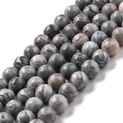 Natural Map Stone/Picasso Stone/Picasso Jasper Bead Strands