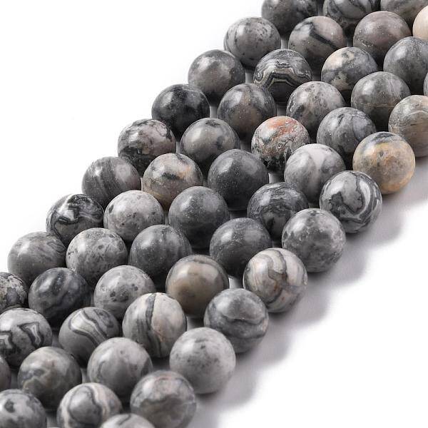 Natural Map Stone/Picasso Stone/Picasso Jasper Bead Strands
