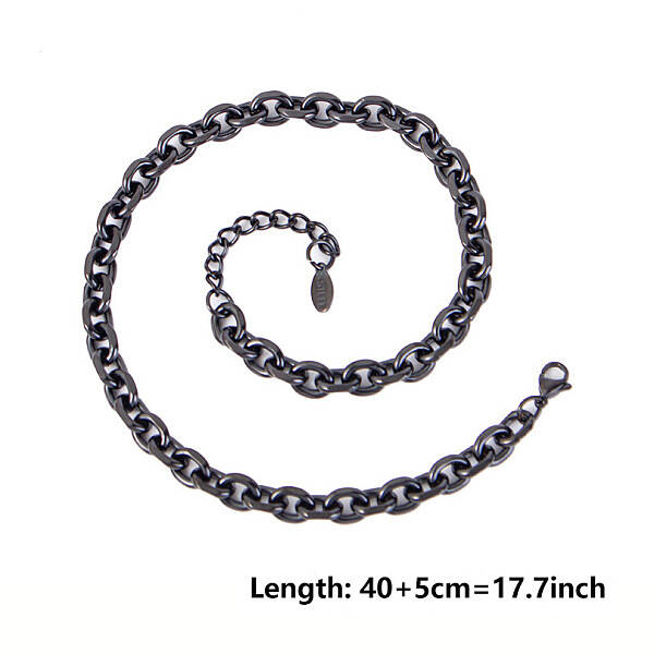 Unisex 304 Stainless Steel Cable Chains Necklaces