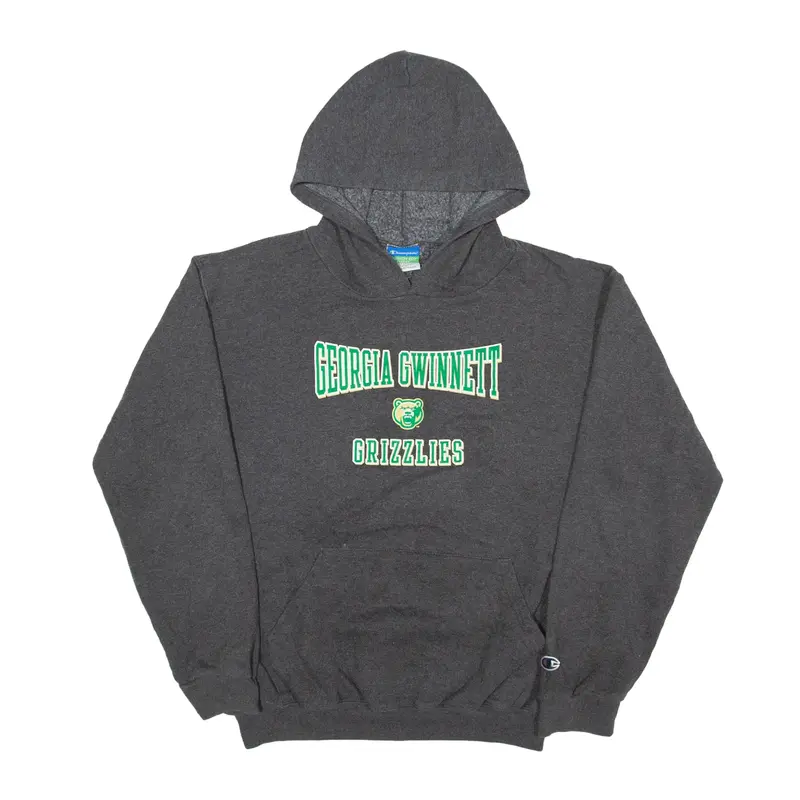 CHAMPION Georgia Gwinnett Grizzlies USA Hoodie Grey Pullover Boys XL