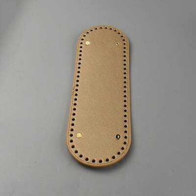 Oval PU Leather Knitting Crochet Bags Nail Bottom Shaper Pad