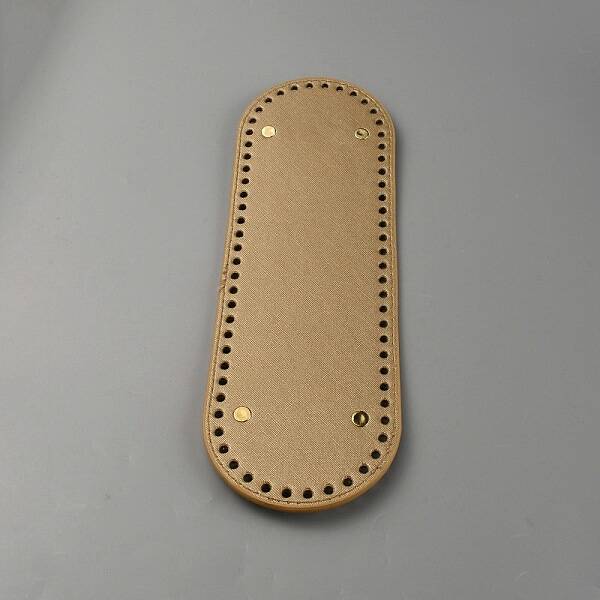 Oval PU Leather Knitting Crochet Bags Nail Bottom Shaper Pad
