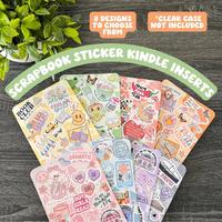 Scrapbook Sticker Kindle Inserts - Cardstock for Clear Case, Oasis Covers, Paperwhite Skins, Decoration Gifts for Readers, Ba...