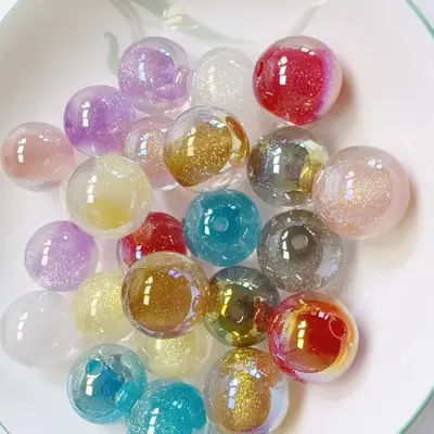 【B005】DIY 8mm/10mm/12mm/16mm Cat Eye Round Bead Resin Colorful Round Loose Spacer Bead For Jewelry Making Bracelet Earri...