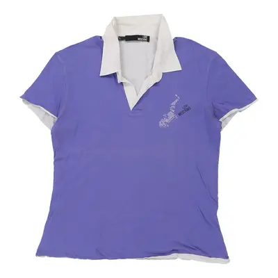 Love Moschino Polo Shirt - Large Purple Cotton