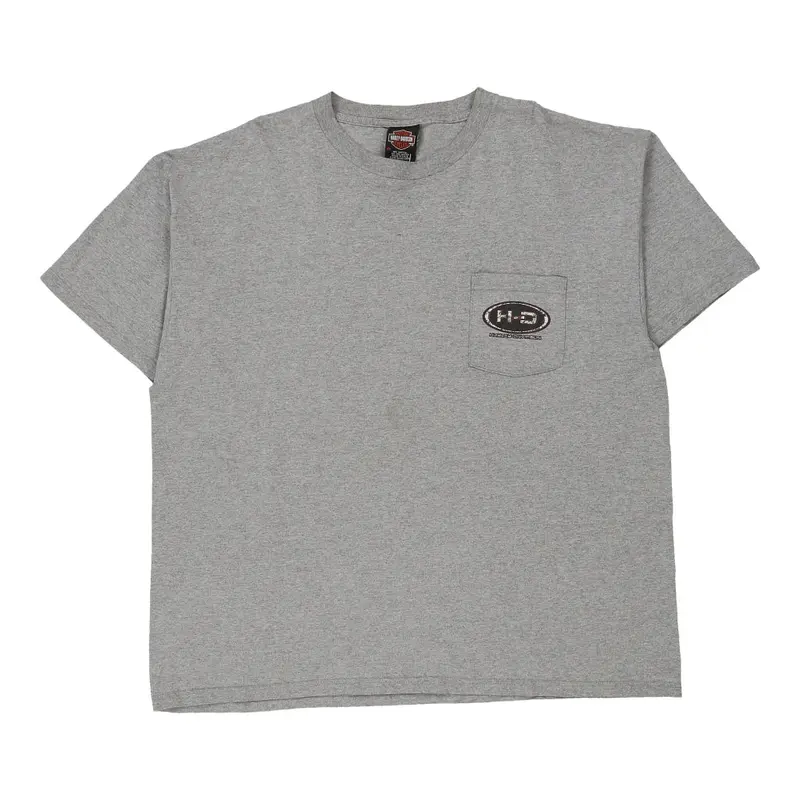 Waco, Texas Harley Davidson Graphic T-Shirt - 2XL Grey Cotton
