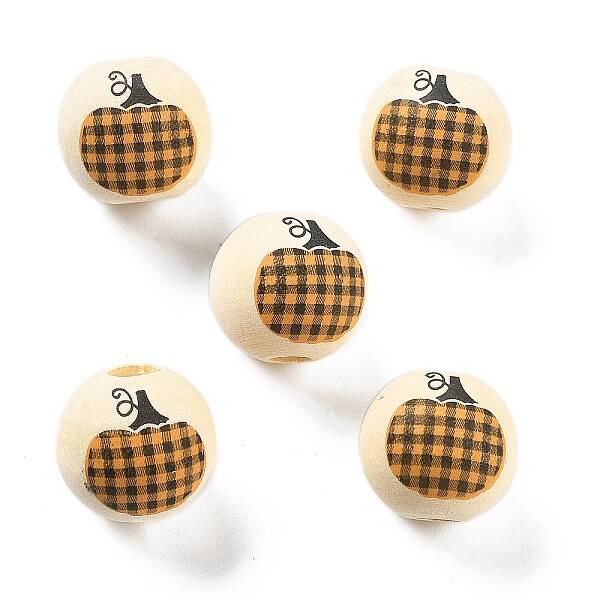 Halloween Printed Schima Wood European Beads