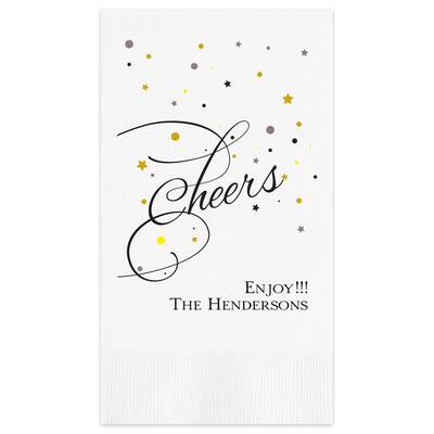 Cheers Guest Towel - Printed