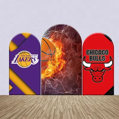 Basketball Teams Birthday Arch Backdrop Kit For Boys - Aperturee