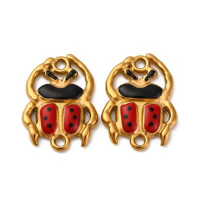 304 Stainless Steel Enamel Connector Charms