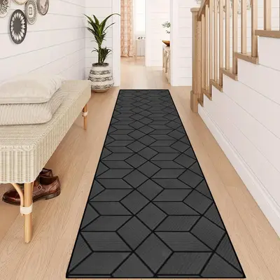 Modern Geometric Pattern Carpet, 1 Count Non-slip Soft Floor Mat, Decorative Rugs for Home Living Room Bedroom Kitchen, Home ...
