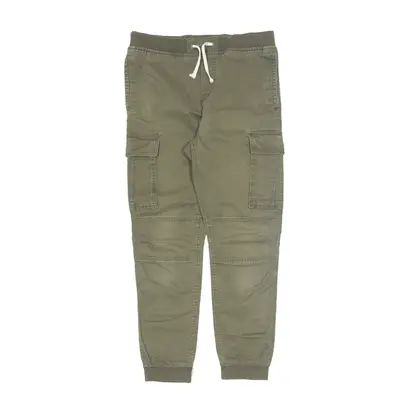 H&M Jogger Cargo Trousers Green Relaxed Tapered Boys W28 L24