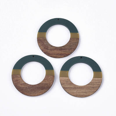 Resin & Walnut Wood Pendants