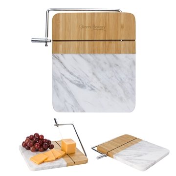 10 Promotional Marble and Bamboo Cheese Cutting Board With Slicer ...
