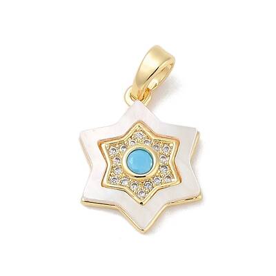 Brass Micro Pave Cubic Zirconia Pendants