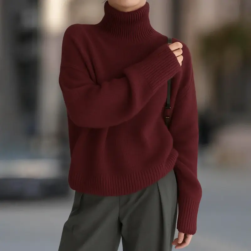 Vail Luxe Ultra Cozy Cashmere Blend Turtleneck Women's Sweater