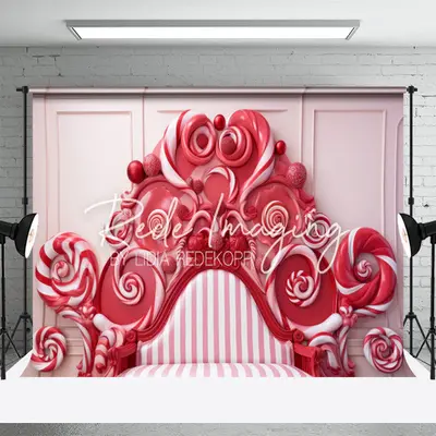 Christmas Candy Headboard Photography Backdrop - Aperturee
