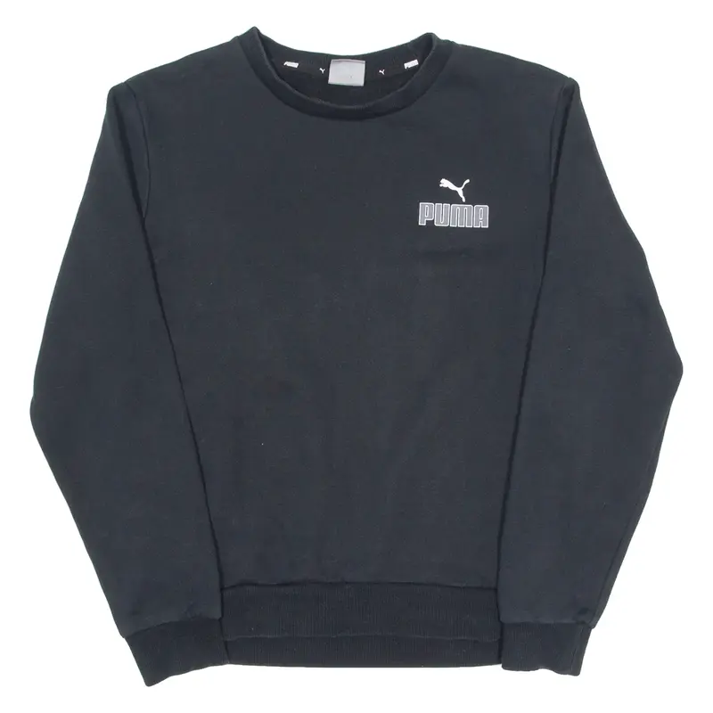 PUMA Mens Sweatshirt Black Crew Neck S