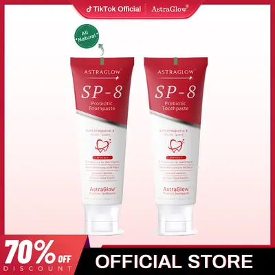 AstraGlow SP-8 toothpaste Free of Fluoride for Oral Health - Max Probiotics & Advanced Tech for Brighter Teeth & Fresh Breath...