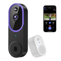 Wireless Video Doorbell Camera, Smart Security Doorbell Camera, 1080P, AI Human Detection , Night Vision, Instant Alert, Two ...