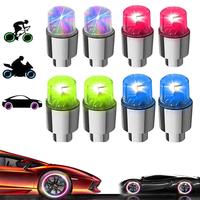 LED Valve Stem Caps Lights for Car Tires Wheel Assemblies Light up Air Neon Bicycle Motorcycle Tyre Valve Lights Bike Truck G...