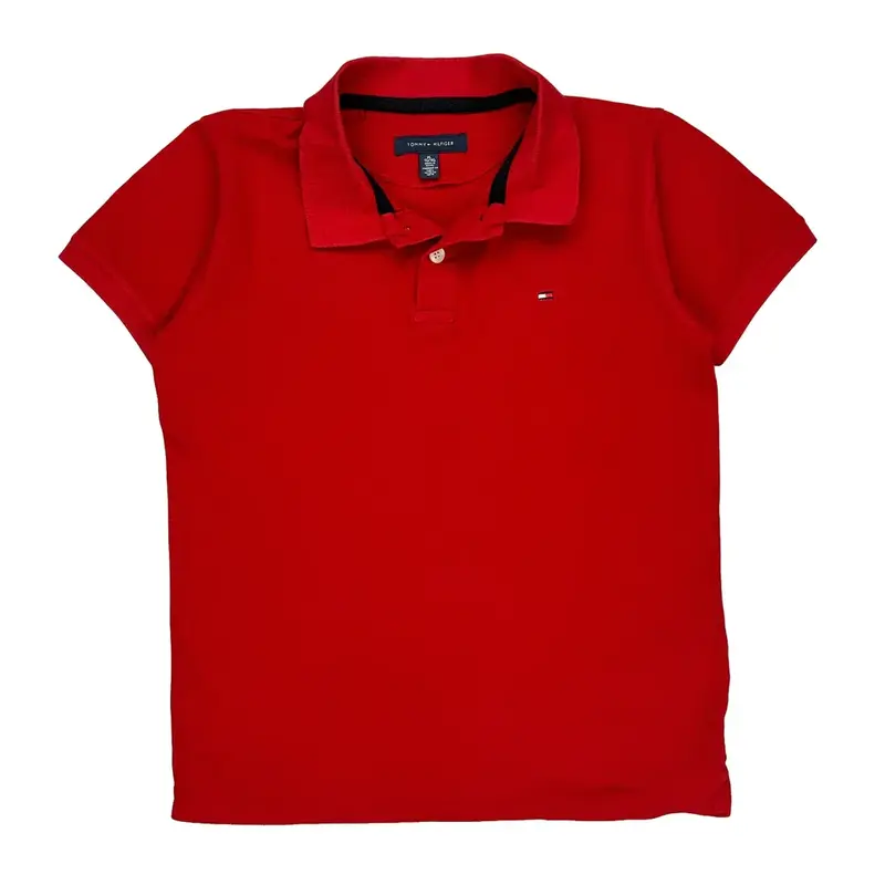 Tommy Hilfiger Polo Shirt - XL Red Cotton