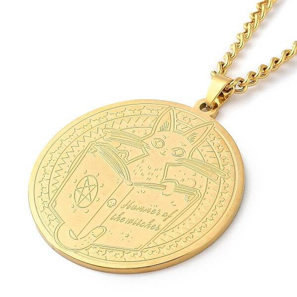 304 Stainlessa Steel Curb Chain Pendant Necklaces
