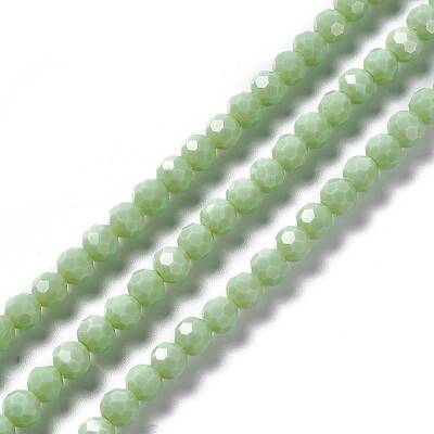 Faceted(32 Facets) Glass Beads Strands