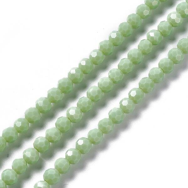 Faceted(32 Facets) Glass Beads Strands