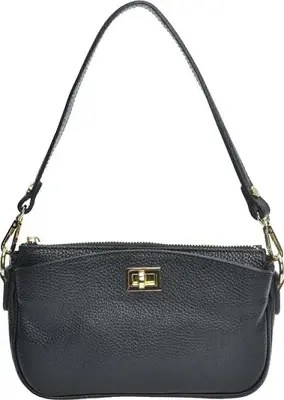 Anna Luchini Borsa A Mano In Pelle Da Donna color nero