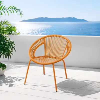 For Living Kids' Chair, Stackable, Orange, 110-lb Capacity