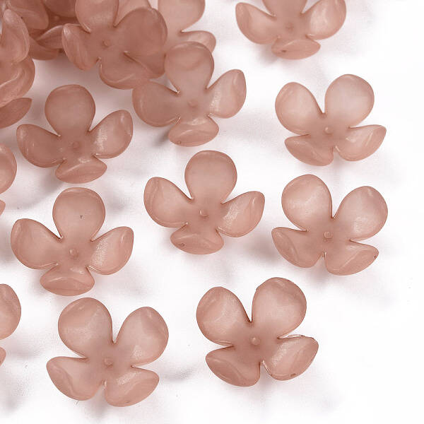 Frosted Acrylic Bead Caps