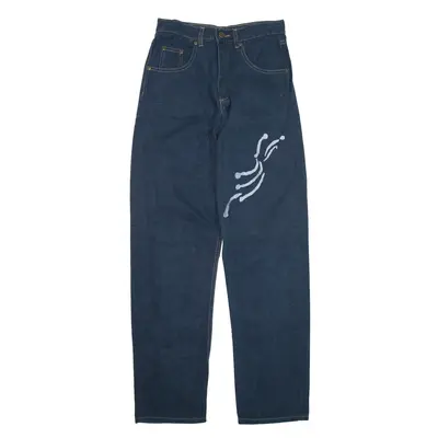 KEEP FUN Customised Jeans Blue Denim Regular Straight Womens W24 L30