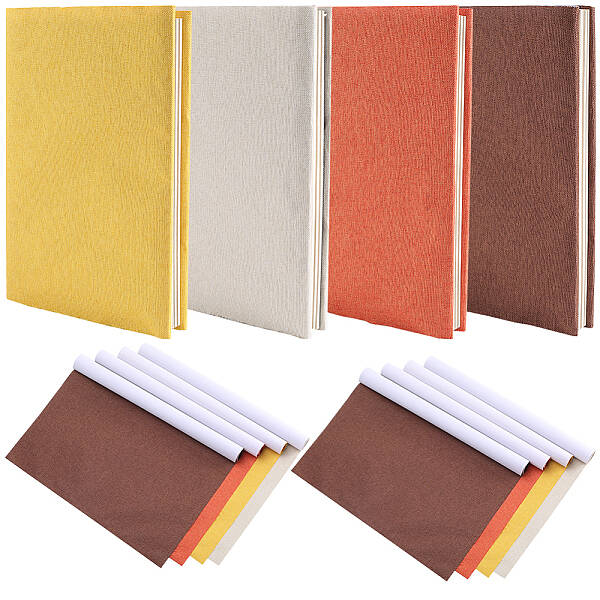 8 Sheets 4 Colors Linen Book Covers