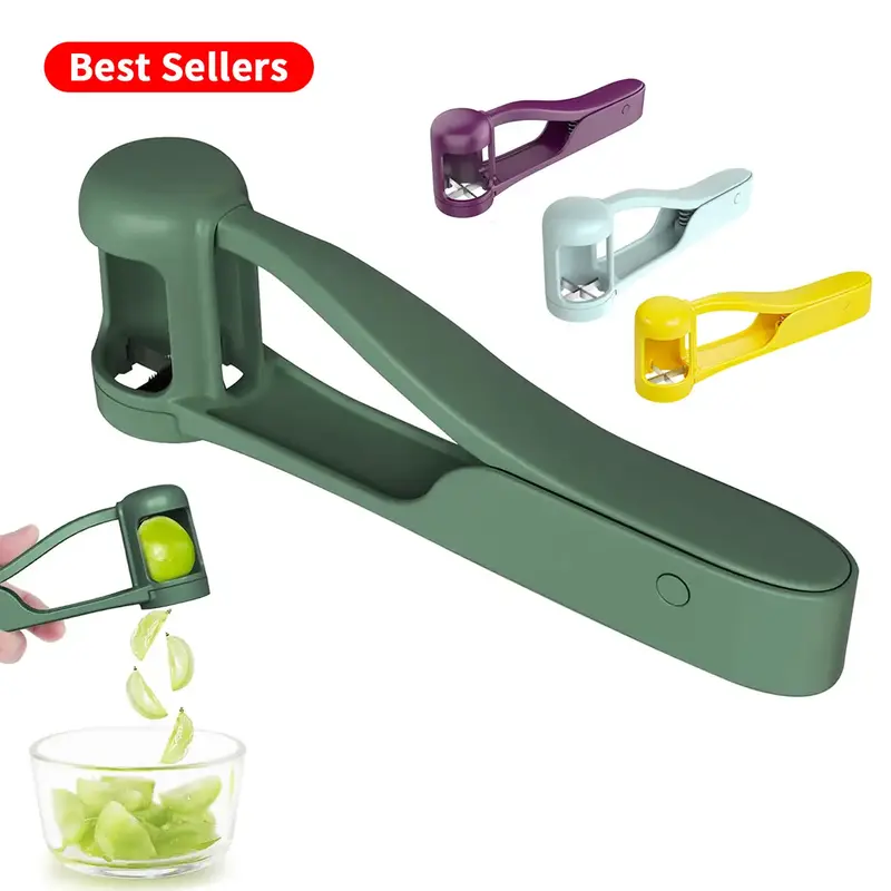 LUVAN Grape Cutter for Toddlers 1-3, Grape Slicer Kitchen Gadget for Vegetable Fruit Salad Cake Decor, Stainless Steel Baby G...